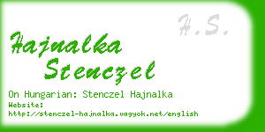 hajnalka stenczel business card